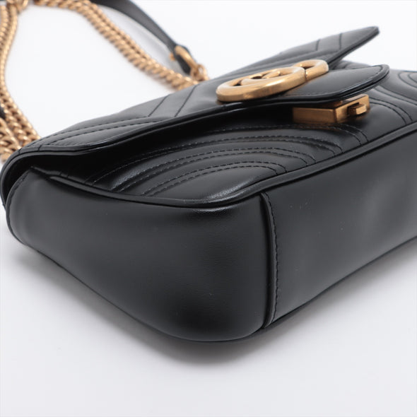 Gucci Black Leather GG Marmont Matelasse Mini Bag [Clearance Sale]