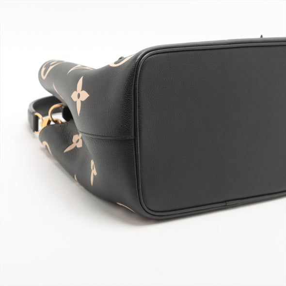 Louis Vuitton Black Beige Bicolor Monogram Empreinte Leather NeoNoe MM [4-Month Instalment Plan]