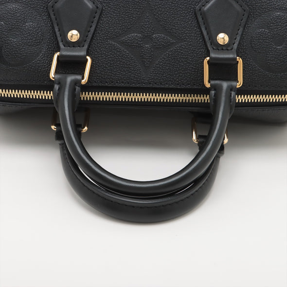 Louis Vuitton Noir Monogram Empreinte Leather Speedy Bandouliere 25 [Clearance Sale]