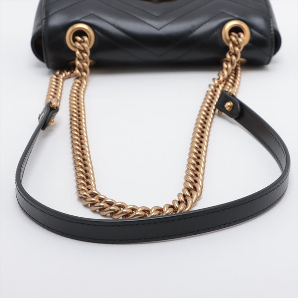 Gucci Black Leather GG Marmont Matelasse Mini Bag [Clearance Sale]