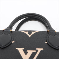 Louis Vuitton Black Beige Bicolor Empreinte Leather OnTheGo PM [4-Month Instalment Plan]