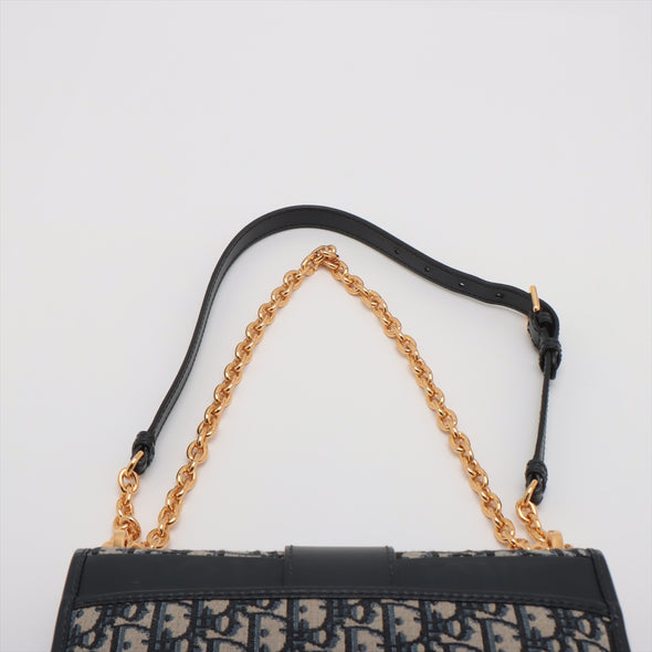 Christian Dior Blue Dior Oblique Jacquard 30 Montaigne Bag [Clearance Sale]