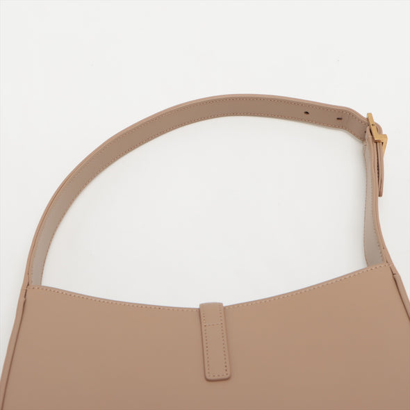 Saint Laurent Beige Leather LE 5 A 7 Shoulder Bag [PRTO] (Rented Out)