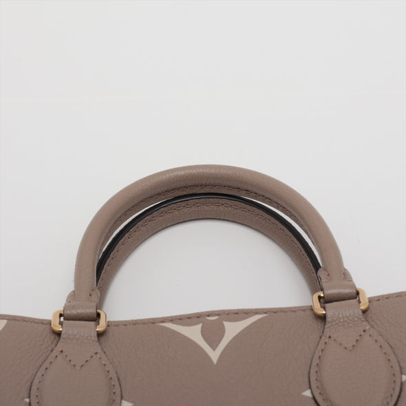 Louis Vuitton Tourterelle Bicolor Monogram Empreinte Leather OnTheGo PM [Clearance Sale]