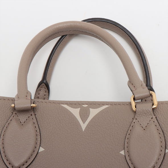 Louis Vuitton Tourterelle Bicolor Monogram Empreinte Leather OnTheGo PM [Clearance Sale]