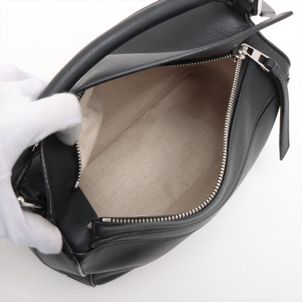 Loewe Black Leather Small Puzzle Bag [Clearance Sale]