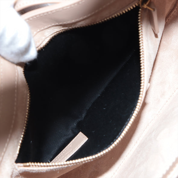 Saint Laurent Beige Leather LE 5 A 7 Shoulder Bag [PRTO] (Rented Out)