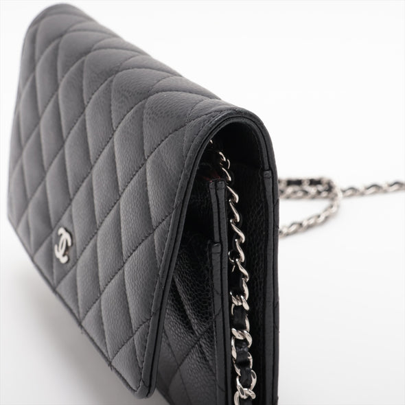 Chanel Black Classic Caviar Calfskin Wallet On Chain [Clearance Sale]