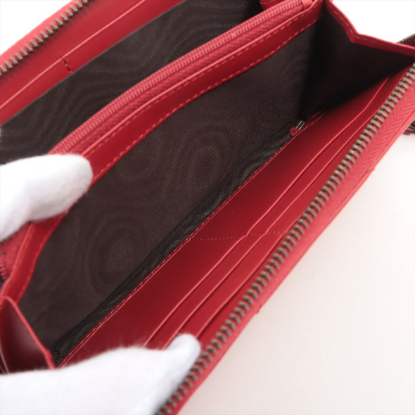 Gucci Red GG Marmont Matelasse Zip Around Wallet [Clearance Sale]