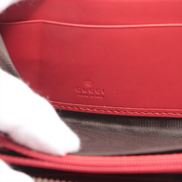 Gucci Red GG Marmont Matelasse Zip Around Wallet [Clearance Sale]