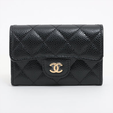 Chanel Black Caviar Leather Card Case [Clearance Sale]