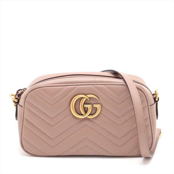 Gucci Beige GG Marmont Matelasse Small Shoulder Bag [Clearance Sale]