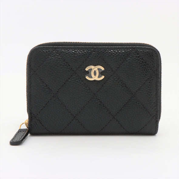 Chanel Black Caviar Leather Classic Zipped Coin Purse [Clearance Sale]