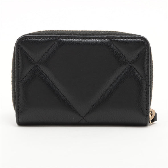 Black Nappa Leather Chanel 19 Coin Purse