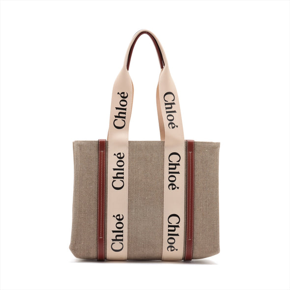 Chloe Brown/ Beige Woody Medium Tote Bag [Clearance Sale]