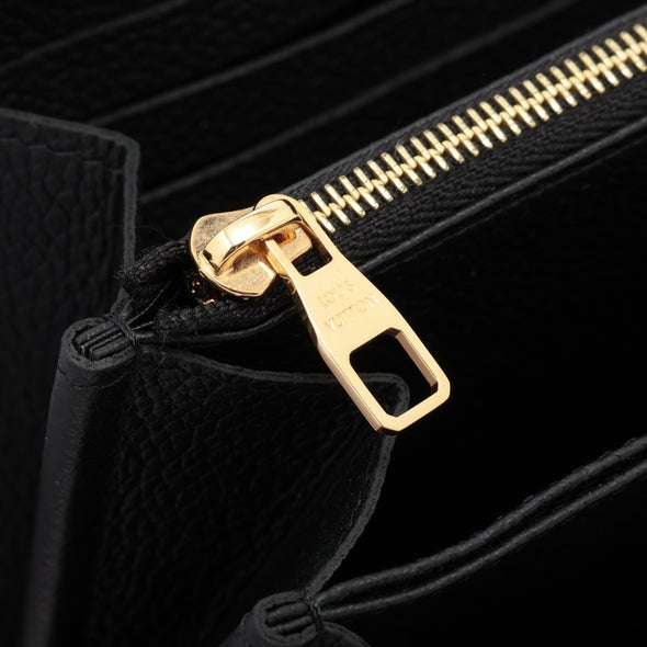 Louis Vuitton Noir Monogram Empreinte Leather Zippy Wallet [Clearance Sale]