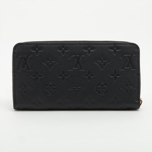 Louis Vuitton Noir Monogram Empreinte Leather Zippy Wallet [Clearance Sale]