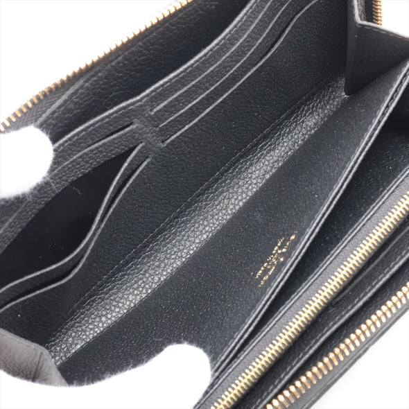 Louis Vuitton Noir Monogram Empreinte Leather Zippy Wallet [Clearance Sale]