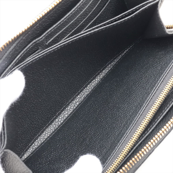 Louis Vuitton Noir Monogram Empreinte Leather Zippy Wallet [Clearance Sale]