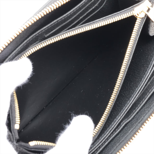 Louis Vuitton Noir Monogram Empreinte Leather Zippy Wallet [Clearance Sale]
