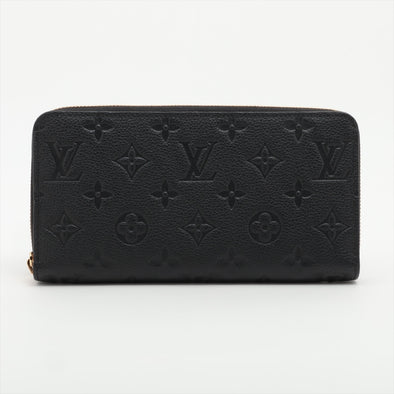 Louis Vuitton Noir Monogram Empreinte Leather Zippy Wallet [Clearance Sale]