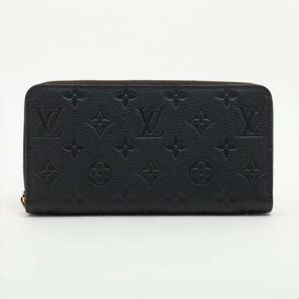 Louis Vuitton Noir Monogram Empreinte Leather Zippy Wallet [Clearance Sale]