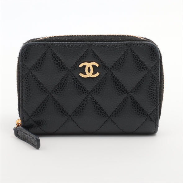 Chanel Black Caviar Leather Classic Zipped Coin Purse [Clearance Sale]