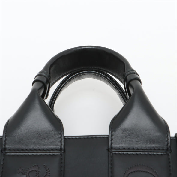 Chloe Black Leather Small Woody Tote Bag [Clearance Sale]