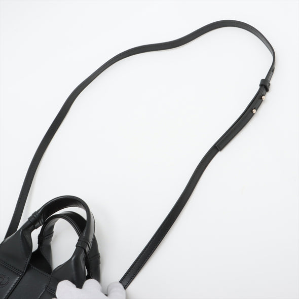 Chloe Black Leather Small Woody Tote Bag [Clearance Sale]