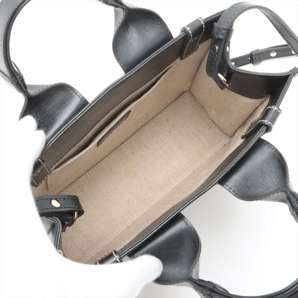 Chloe Black Leather Small Woody Tote Bag [Clearance Sale]