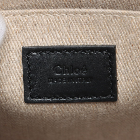Chloe Black Leather Small Woody Tote Bag [Clearance Sale]