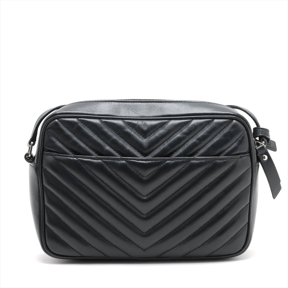 Saint Laurent Black Leather Lou Camera Bag [Clearance Sale]