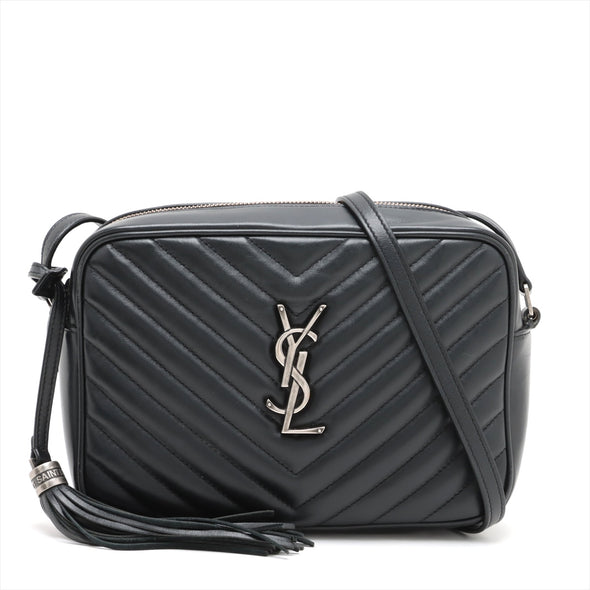 Saint Laurent Black Leather Lou Camera Bag [Clearance Sale]