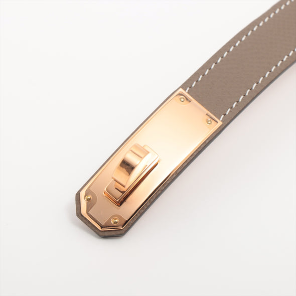 Hermes Etoupe Leather Kelly 18 (2024) Belt [Clearance Sale]