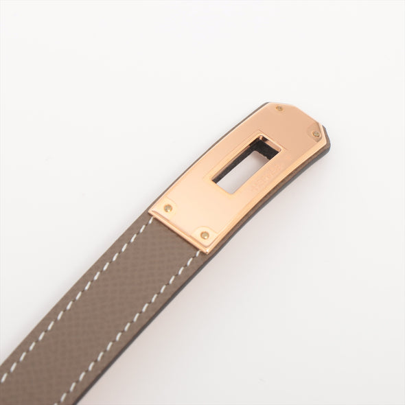 Hermes Etoupe Leather Kelly 18 (2024) Belt [Clearance Sale]