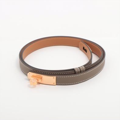 Hermes Etoupe Leather Kelly 18 (2024) Belt [Clearance Sale]