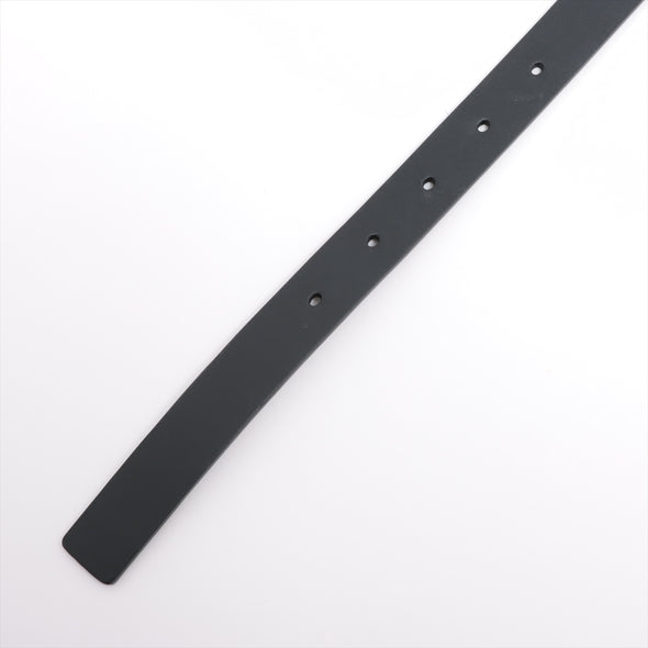Christian Dior Black Leather Saddle Reversible Belt [Clearance Sale]