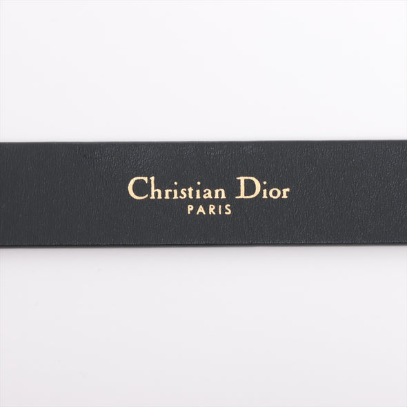 Christian Dior Black Leather Saddle Reversible Belt [Clearance Sale]