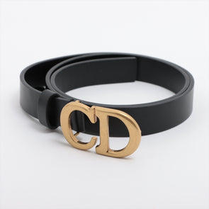 Christian Dior Black Leather Saddle Reversible Belt [Clearance Sale]