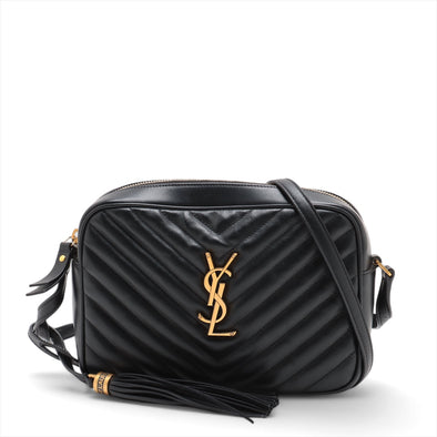 Saint Laurent Black Leather Lou Camera Bag [Clearance Sale]