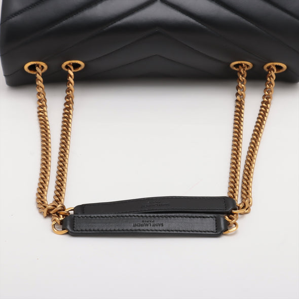 Saint Laurent Black Leather Loulou Small Chain Shoulder Bag [Clearance Sale]
