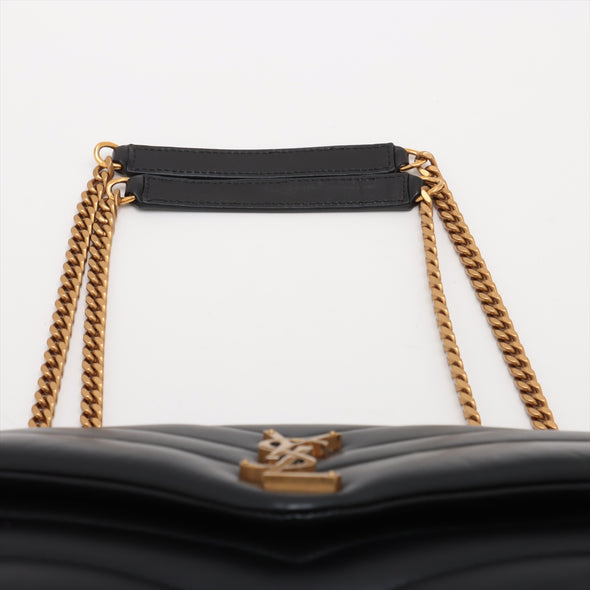 Saint Laurent Black Leather Loulou Small Chain Shoulder Bag [Clearance Sale]