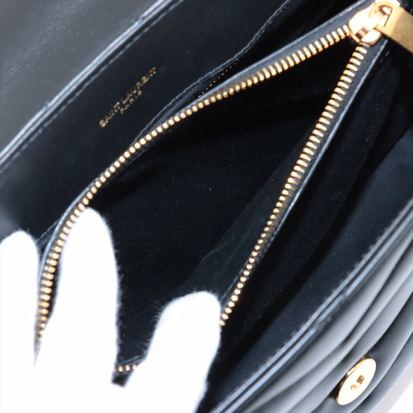 Saint Laurent Black Leather Loulou Small Chain Shoulder Bag [Clearance Sale]