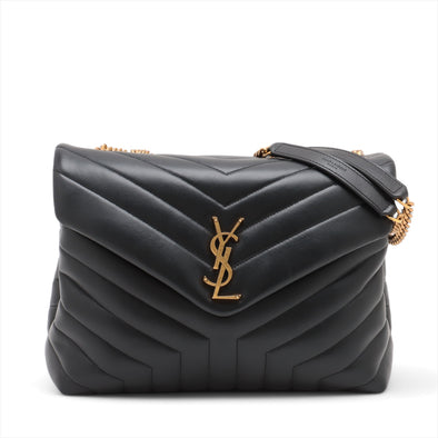 Saint Laurent Black Leather Loulou Small Chain Shoulder Bag [Clearance Sale]
