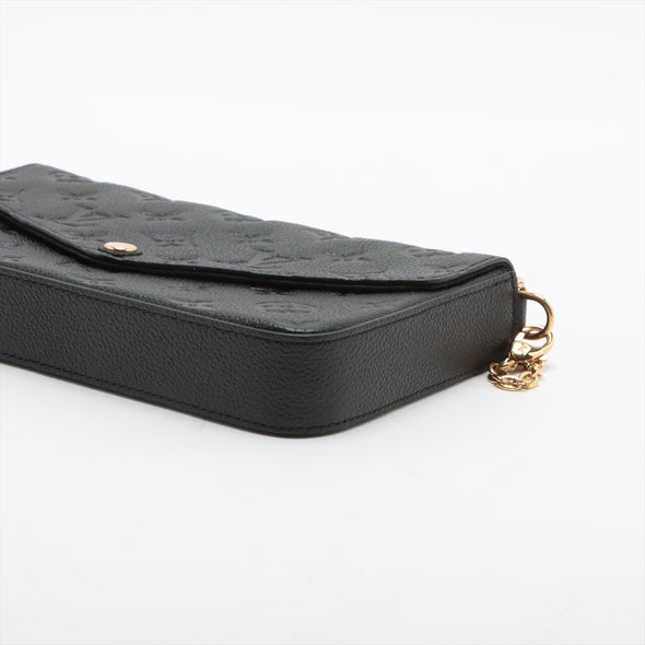 Louis Vuitton Noir Monogram Empreinte Leather Felicie Pochette [Clearance Sale]