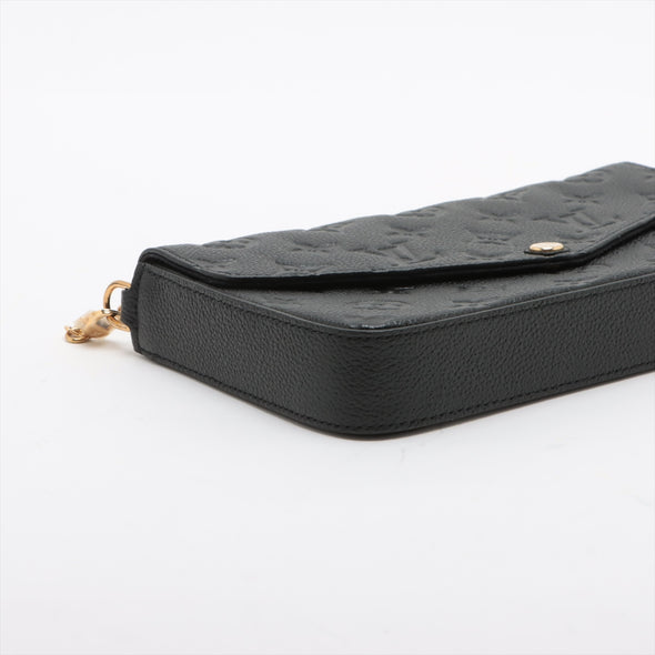 Louis Vuitton Noir Monogram Empreinte Leather Felicie Pochette [Clearance Sale]