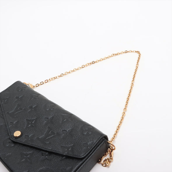 Louis Vuitton Noir Monogram Empreinte Leather Felicie Pochette [Clearance Sale]