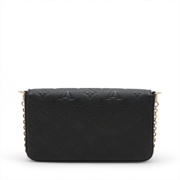 Louis Vuitton Noir Monogram Empreinte Leather Felicie Pochette [Clearance Sale]