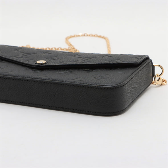 Louis Vuitton Noir Monogram Empreinte Leather Felicie Pochette [Clearance Sale]