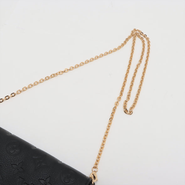 Louis Vuitton Noir Monogram Empreinte Leather Felicie Pochette [Clearance Sale]